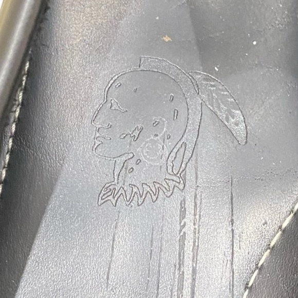 Men’s MSM handmade premium black leather slip on penny loafers overstitched sz 9 - Picture 10 of 10